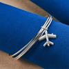 Fashionable 925 Sterling Silver Exquisite Aircraft Bracelet Women Party Wedding Jewelry Accessories