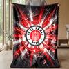 FC St. Pauli Fußball Druck Flanelldecke, Weiche Warme Leichte Überwurfdecke für Sofa Bett Camping
