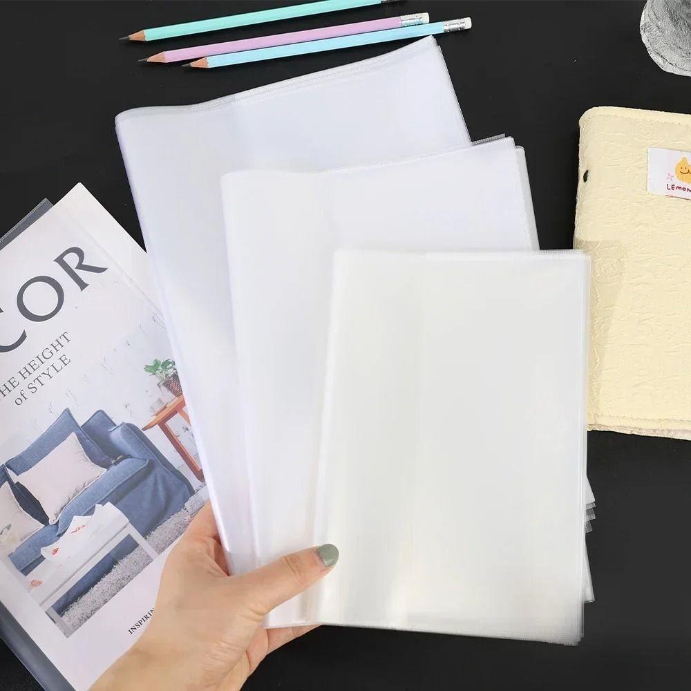 10PCS/Set Transparent Book Wrapper Cover A4/A5/16K Book Sleeve Textbook Skin  Students Use