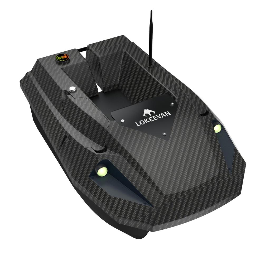 GPS Fishing Bait Boat LOKEEVAN D50B 590 Brushed Motor Dual 15600mAh Battery 2kg Load 500M Remote Control Night Light