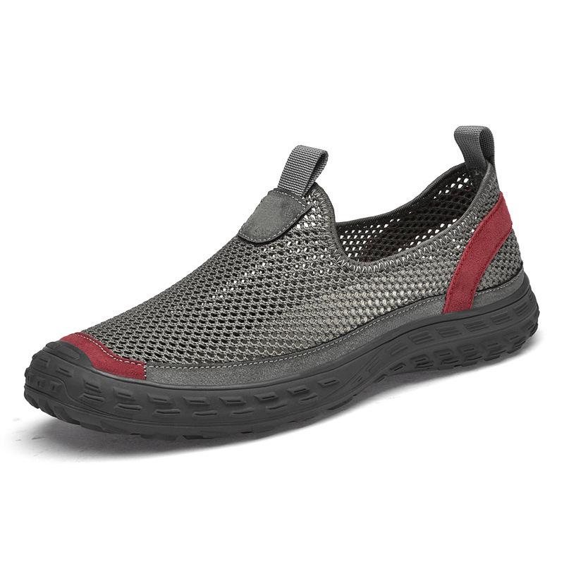 Men's Mesh Slip-on Water Shoes: Lightweight Hiking and Outdoor Trekking Footwear for Summer.