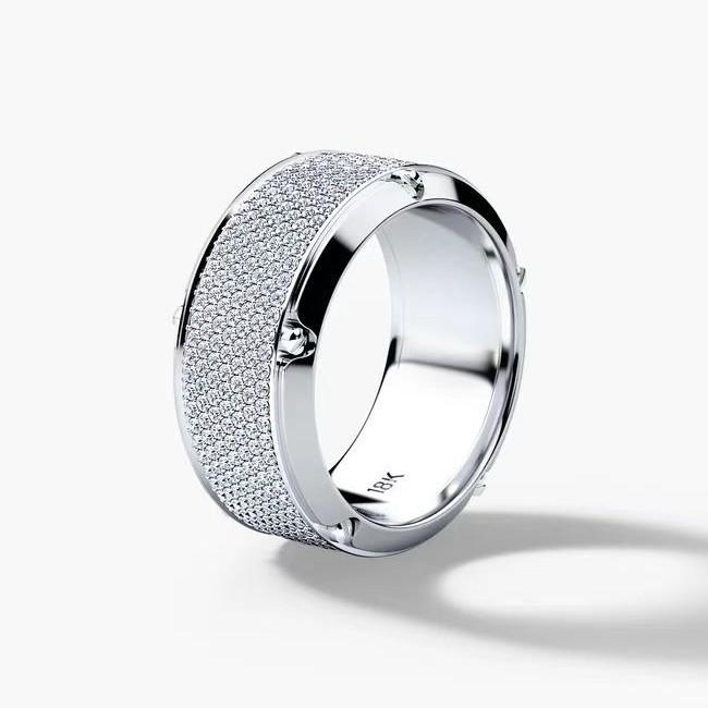 Korean Version Ins Fashion Women'S Ring Temperament Versatile Full Of Diamonds Light Luxury Jewelry