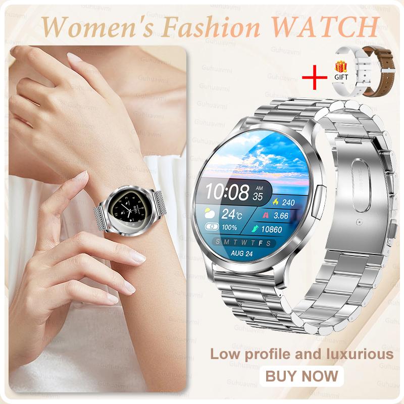 NEW Ultra-thin Body Fashion Smart Watch 1.32"AMOLED HD 3D Screen Women's Health Heart Rate Bluetooth Call Woman Smart Watch