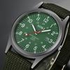 Plus Nao Military Date Stylish Green Men's Watch, Analog, Style, Round, Canvas, Display, Luminous, -