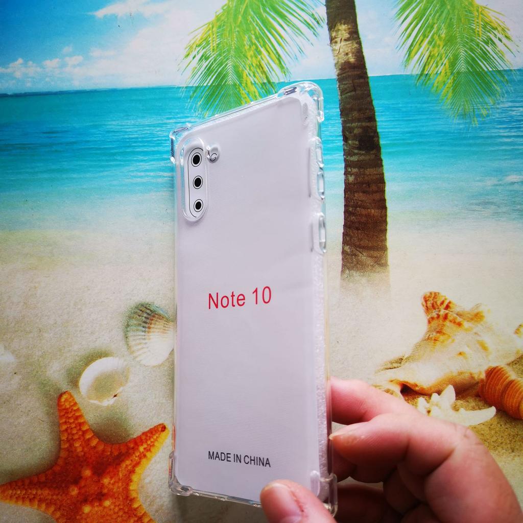 High transparent TPU military anti-drop case with lanyard for Samsung Note 10, 1.5M anti-drop protection.