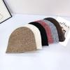 25 Early autumn new high-quality bald hat pullover hat women's warm knitted cold hat micro-curling edge stacking hat