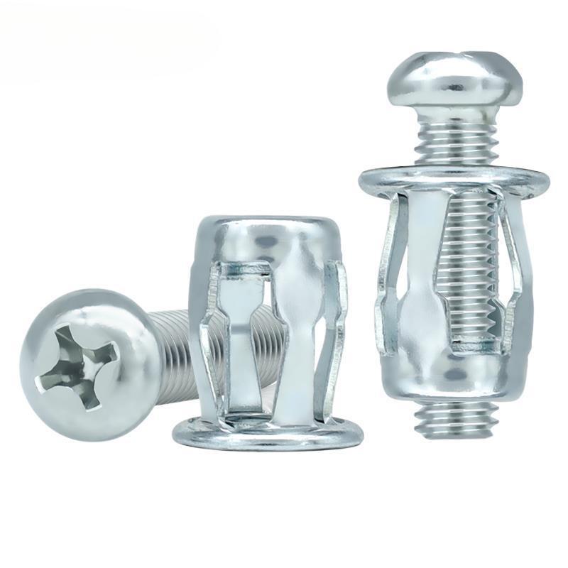 10pcs/lot M5 M6 Jack Nuts Expansion Clamp Petal Rivet Lock Nut Bolt Hollow Wall Carbon Steel Rivets Riveter Fixed Hardware