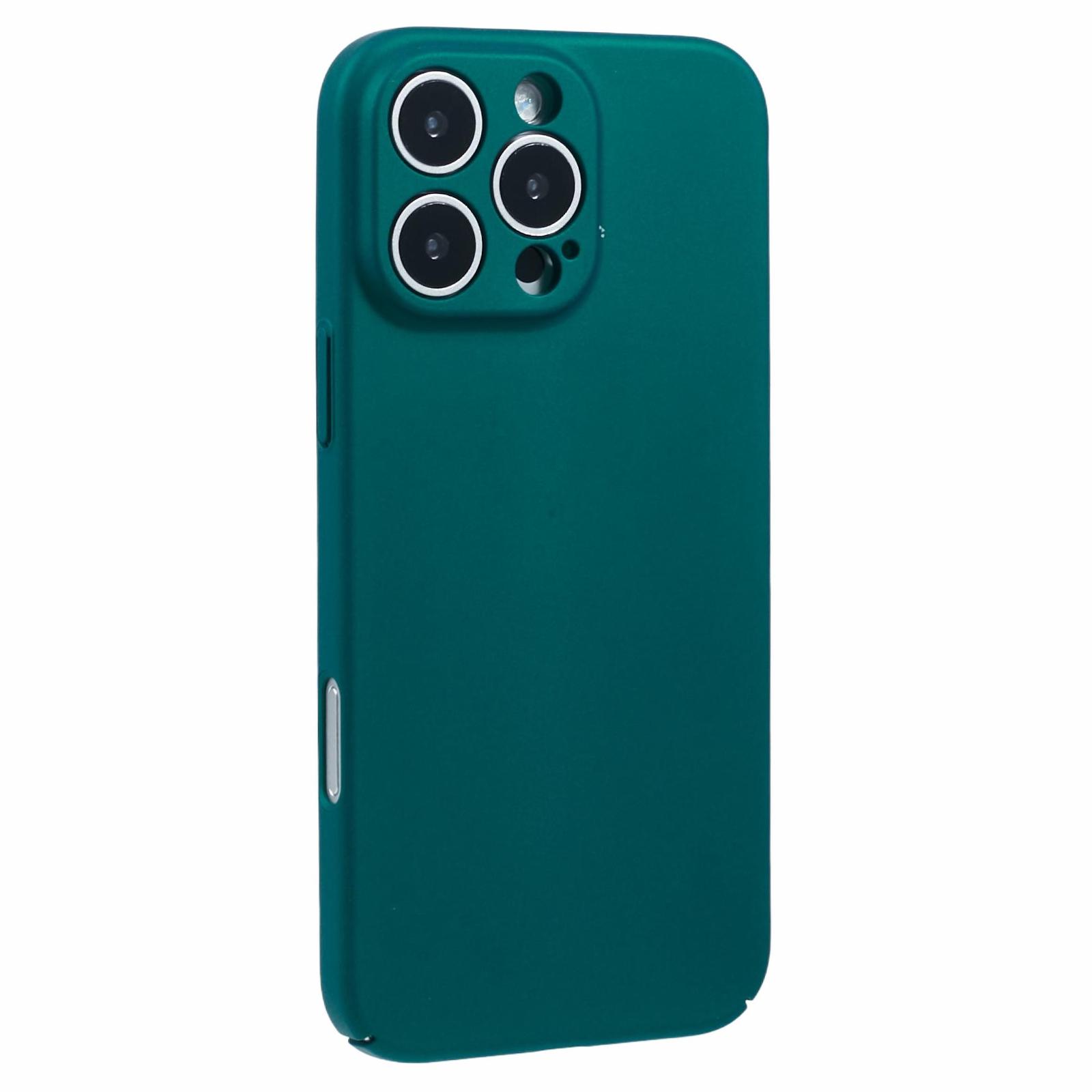 

For iPhone 16 Pro Case Matte Hard PC Ultra-Slim Cell Phone Cover Blackish Green