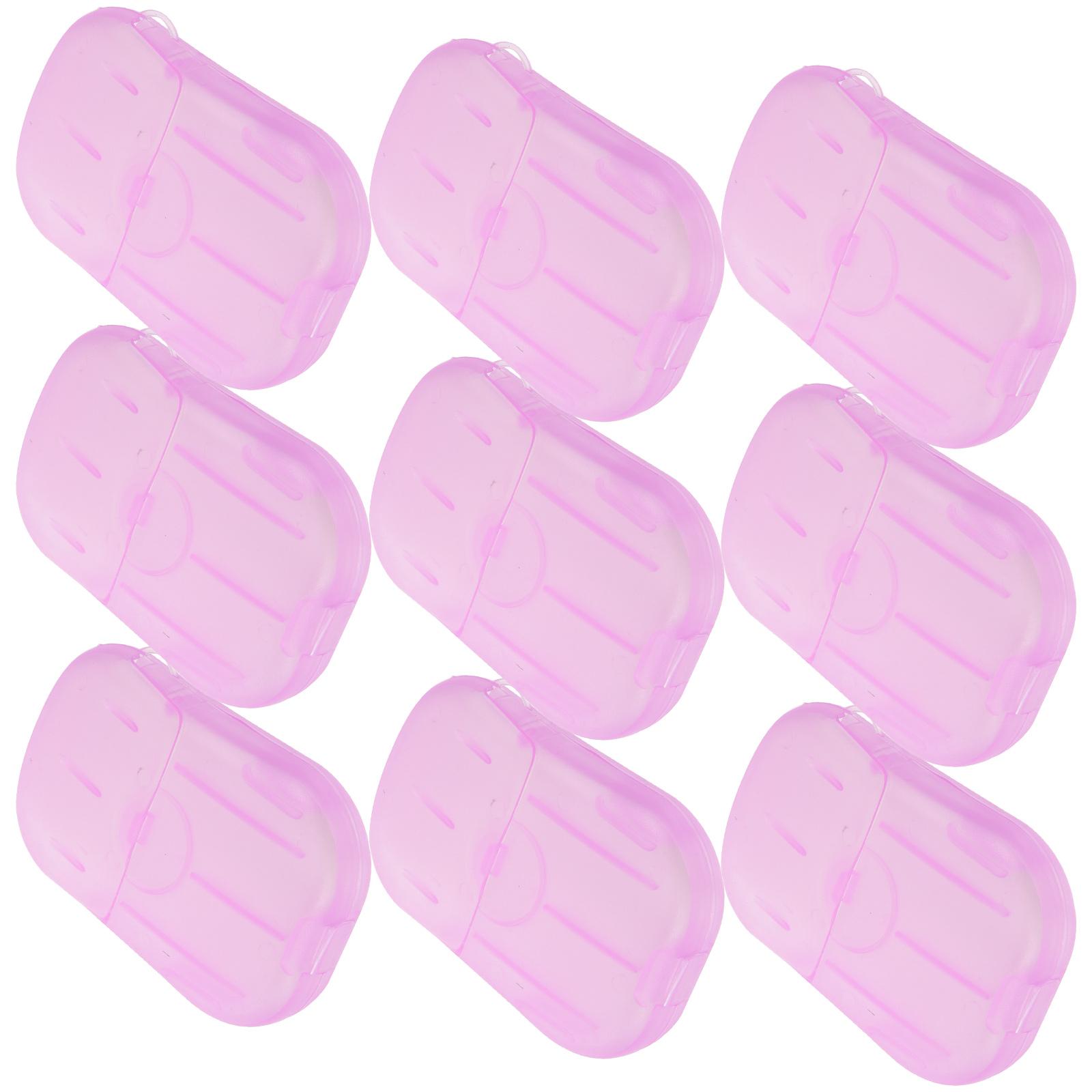 

15 Boxes Travel Soap Hand Washing Slices Portable Paper 20 Pieces Per Box Purple Lightweight For Camping Safe On Skin