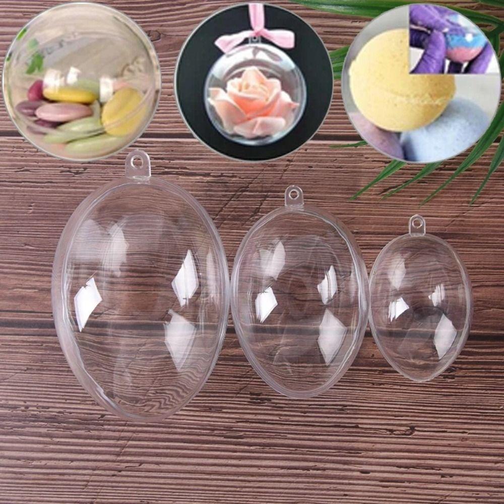 5PCS Home Decoration Egg Shape Easter Eggs Party Supplies Hanging Decor Transparent Ball Favors Hollow Candy Box