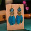 1Pair Drop Earrings Exquisite Easily Match Alloy Beautiful Women Fashion Long Earrings for Valentine's Day