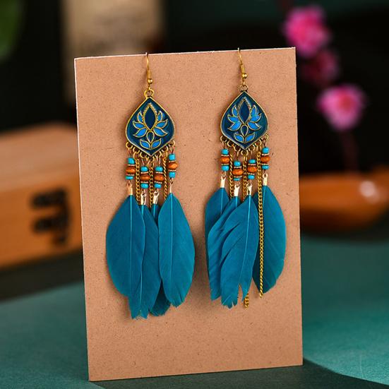 1Pair Drop Earrings Exquisite Easily Match Alloy Beautiful Women Fashion Long Earrings for Valentine's Day