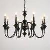 French Retro Mid-Century Black Chandeliers for Bedroom, Living Room, or Restaurant