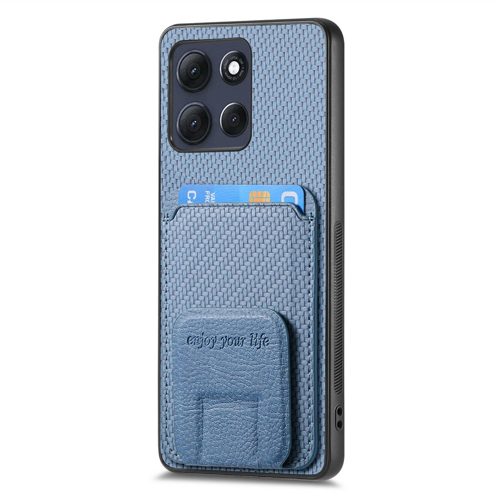 

Для Motorola Moto G86 Power 5G Чохол-гаманець з тримачем для карток Шкіряне покриття ТПУ з текстурою вуглецевого волокна Захисна кришка для телефону