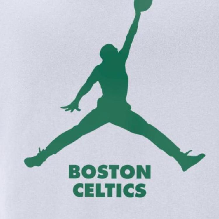 Jordan NBA Boston Celtics Big Logo Print Casual Long Sleeve T-Shirt Men Tops White FN1253-100