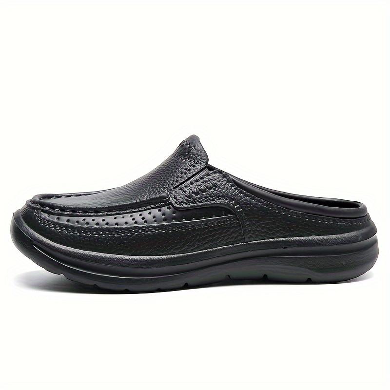 Men's Heel-less Shoes, Lightweight Non-slip Slip-on Casual Slippers, Suitable for Outdoor Walking Slippers