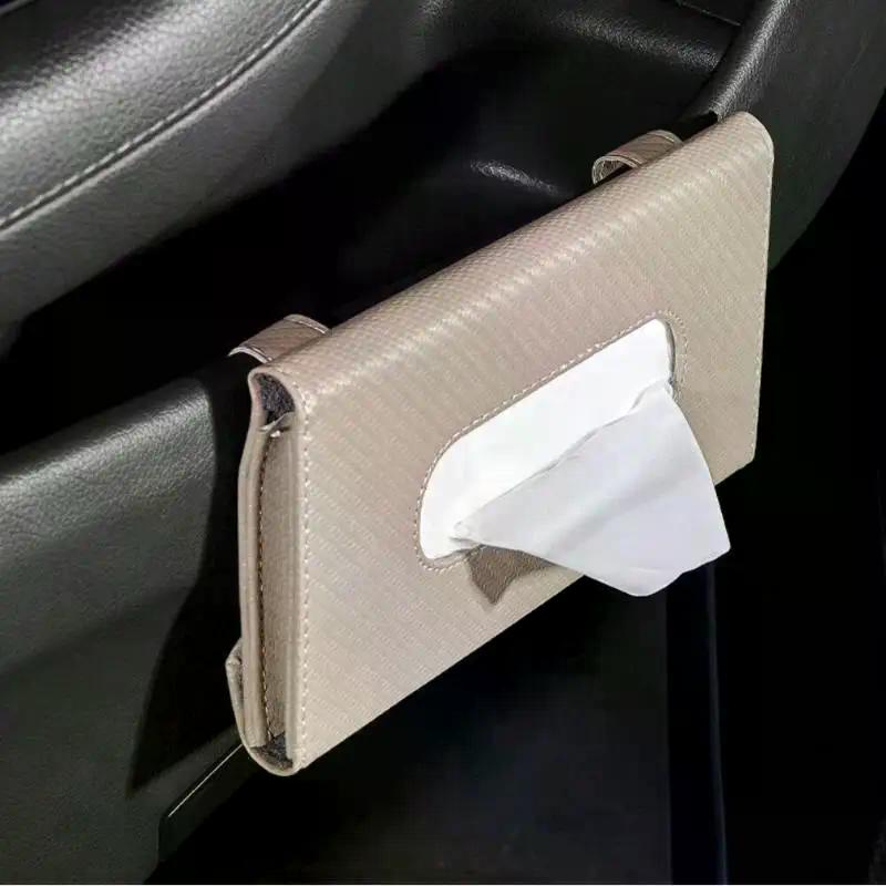 Car Sun Visor Tissue Box Holder - Auto Storage Tissue Dispenser & Decoration for Vehicle Interior Organization