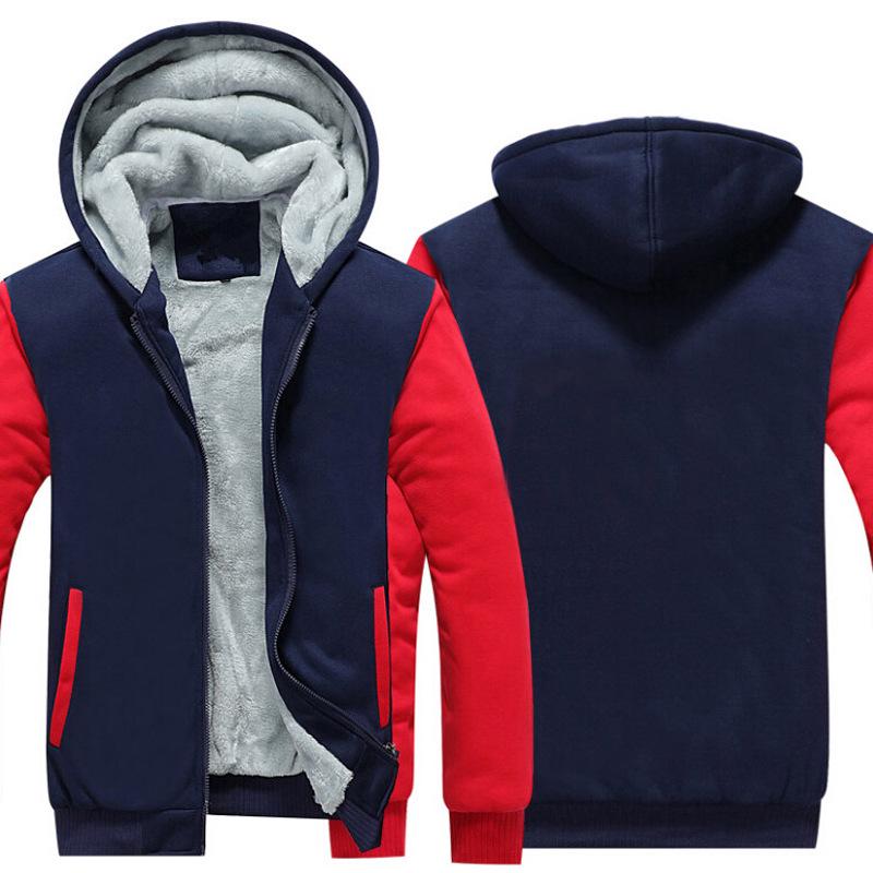 Men's Jacket Thicken Jackets Hooded Coat Winter Long Sleeve Casual Streetwear Men's Hoodies