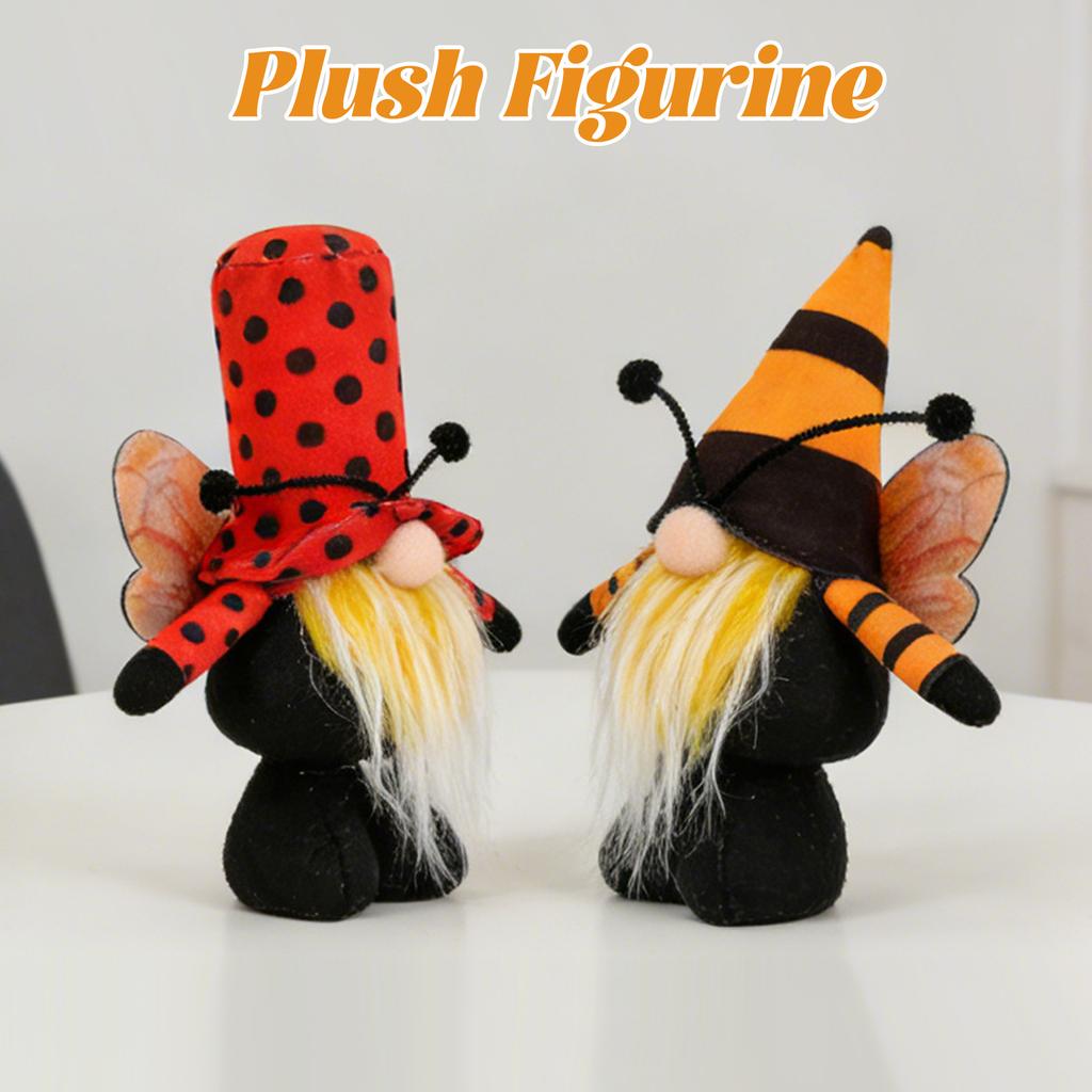 Bijenfeest Gezichtloze Pop Festival Viering Schattige Festivalpop Rudolph Pop Gebreid