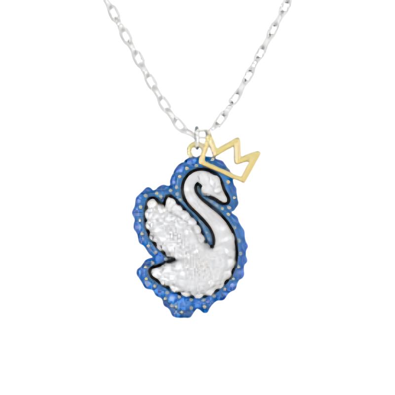 

Swarovski Swan Fashion Versatile Personality Necklace Women necklace Blue 5649199 Box+Shopping Bag (Random Color)