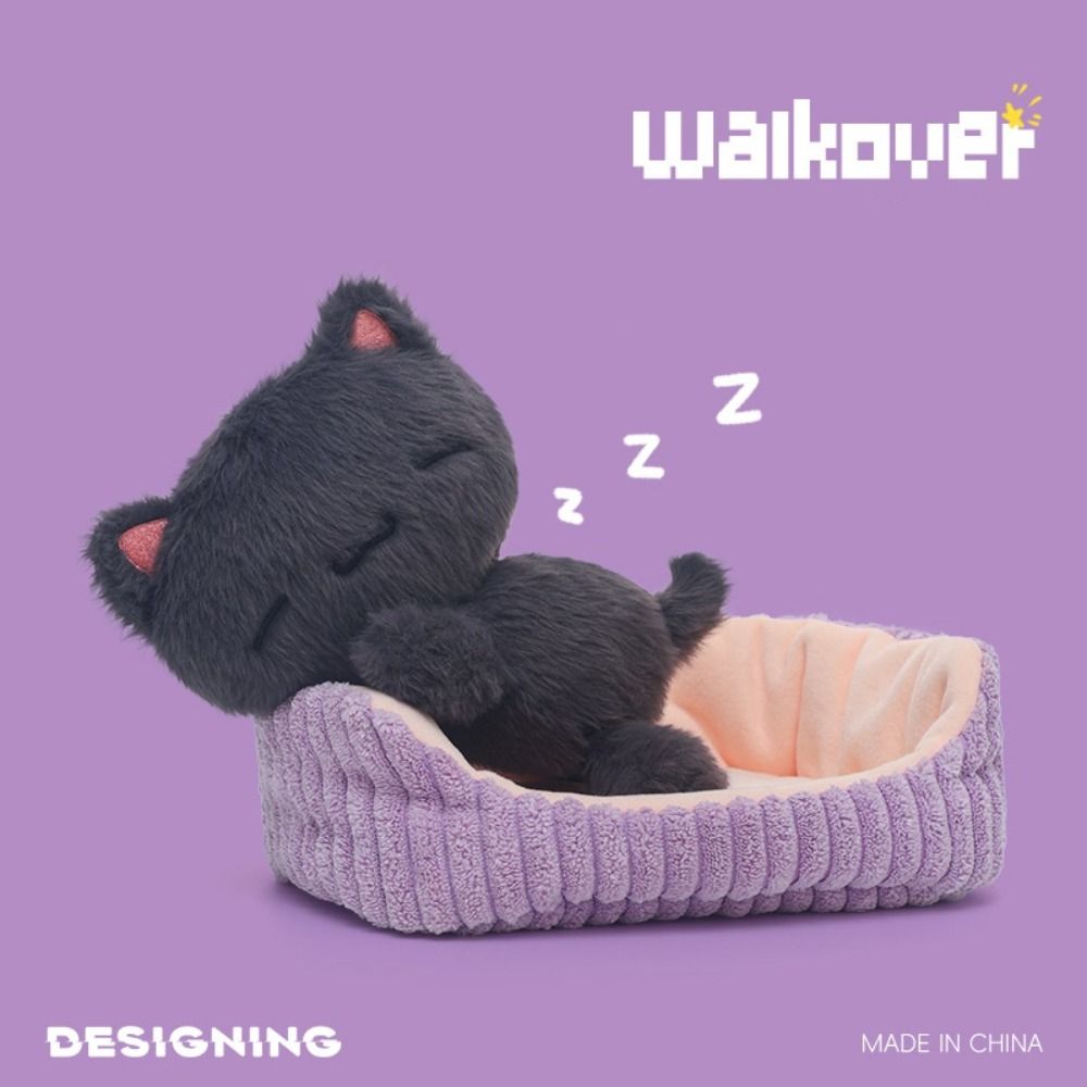 Stuffed Animal Black Cat Plush Home Decoration Lying Kitten Dog Lying Capybara  Boys Girls