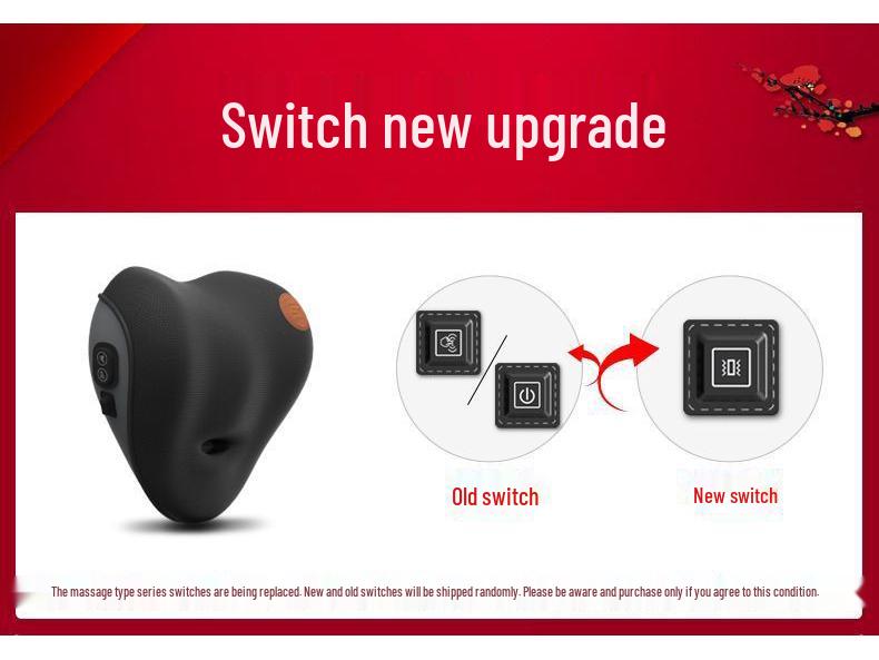 Electric Massage Memory Foam Car Lumbar Support Cushion & Headrest Set