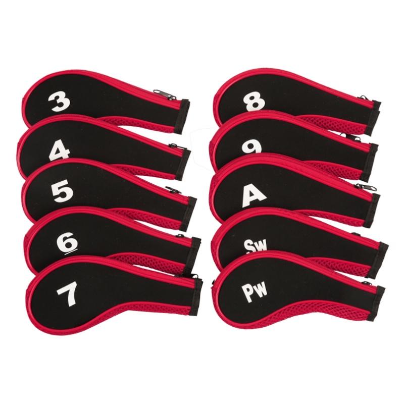 Multicolor Golf Club Iron Headcovers With Zipper And Padded Neoprene Material Pcs)
