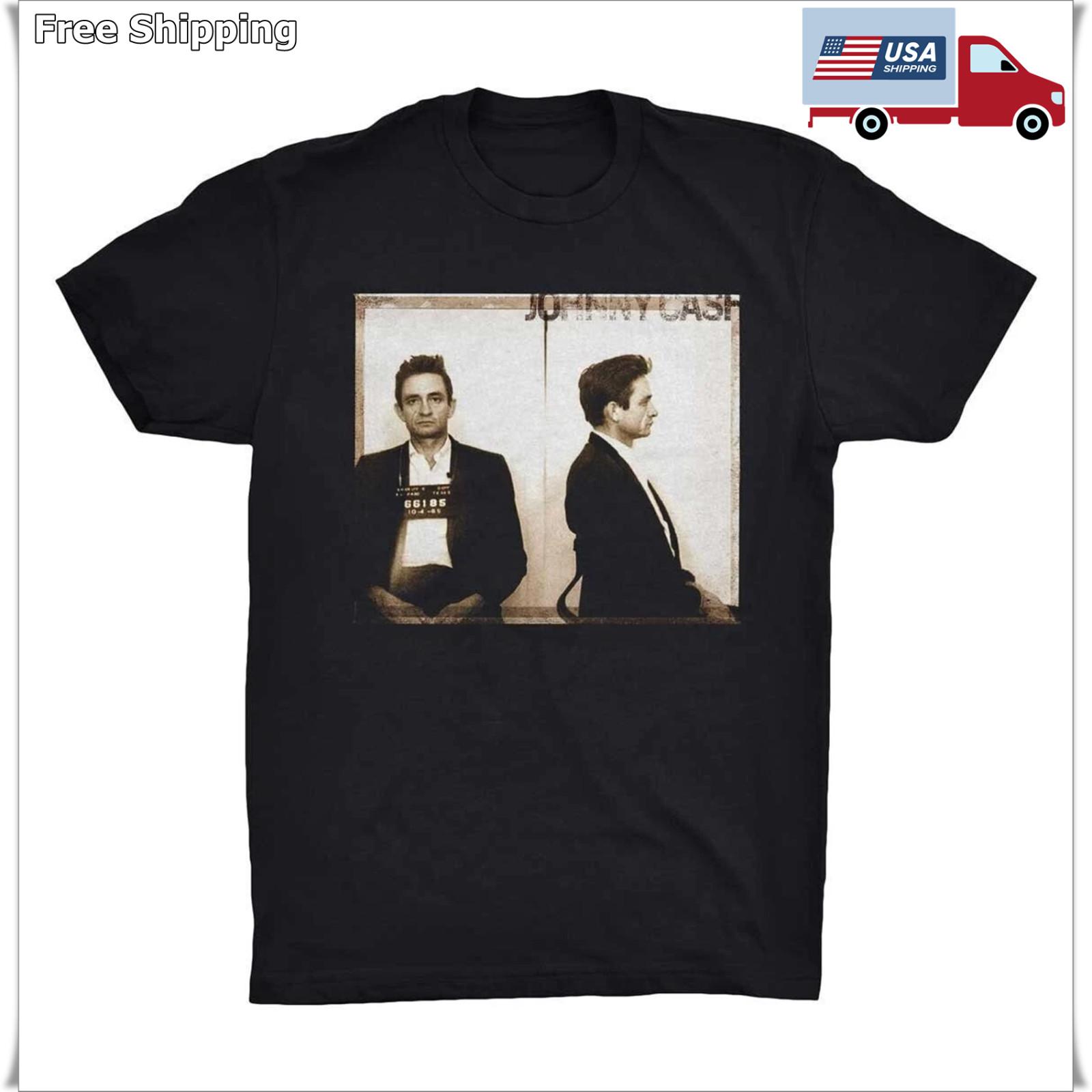 Johnny Cash Mugshot T-Shirt, Country Music T-Shirt, Size S to 5XL S
