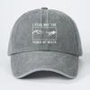 Gothic Skull Letter Printed HandWashed Baseball Cap Unisex Trucker Hat Breathable Adjustable Summer Curved Brim