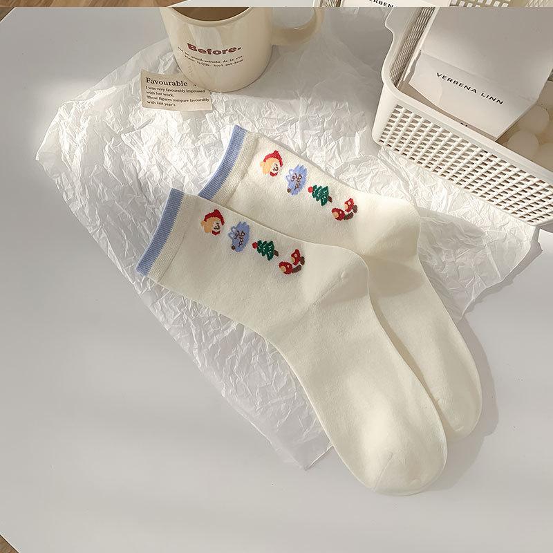 Spring And Autumn Fairy Tale Town Series Of Tube Socks Trendy Girl Cute Cartoon Little Red Riding Hood Stockings