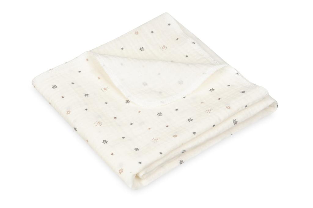 Muslin design diaper 3 pack 70x80 white with stars