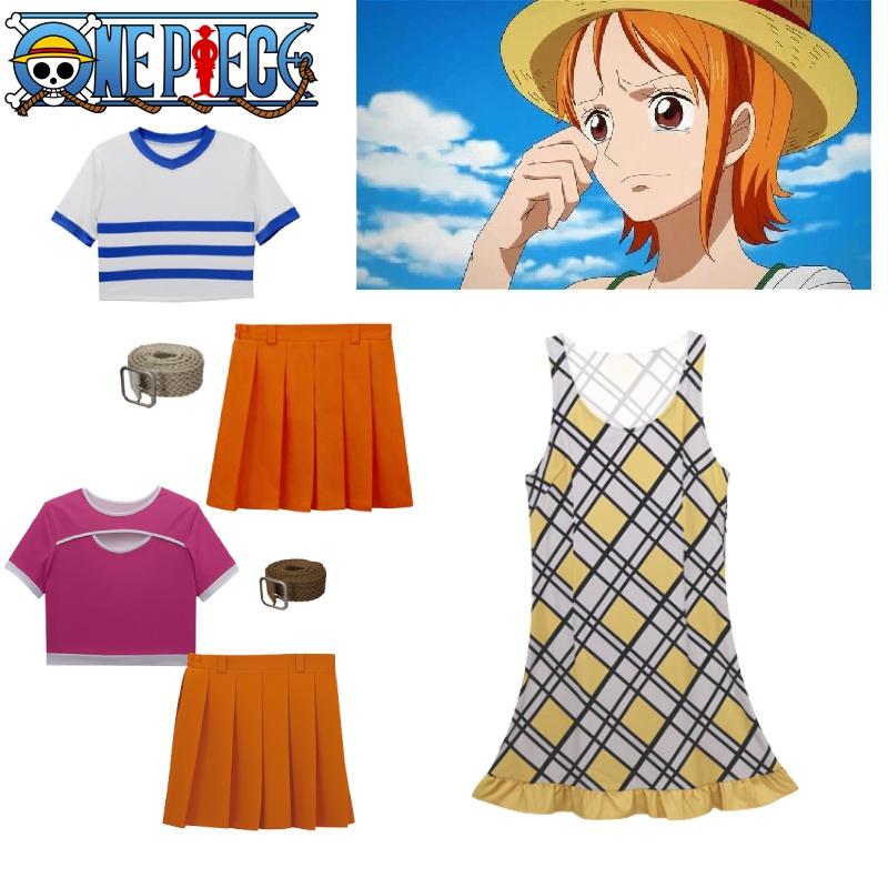 Originalgetreues One Piece Nami Cosplay-Kostüm für Damen, süße Anime-Kleidung für Halloween