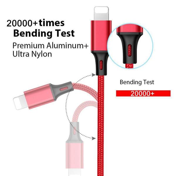 1PC 1.2M One-to-three Data Cable Fast Charging Mobile Phone Three-in-one Charging Cable