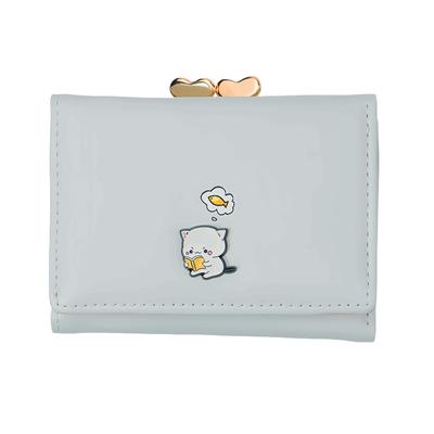 Mini Wallet for Coin PU Cute Animal Design Blue [Cosylive] Tri-fold Girls, Students, Purse, Leather, (Light Wallet)