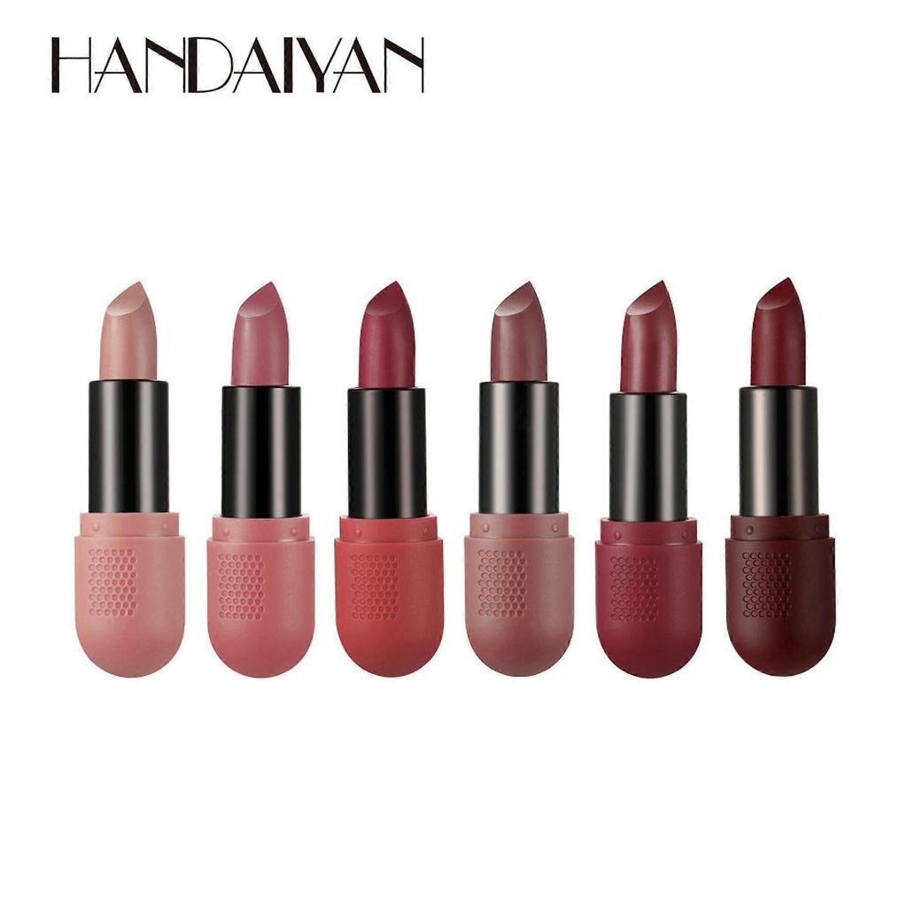 6pcs Red Velvet Matte Lipstick Set, High Pigmented Long-Lasting Waterproof Lip Stick, Moisturizing Balms, Sheer Tint, Shine & Glowy Finish,Stain Makeu