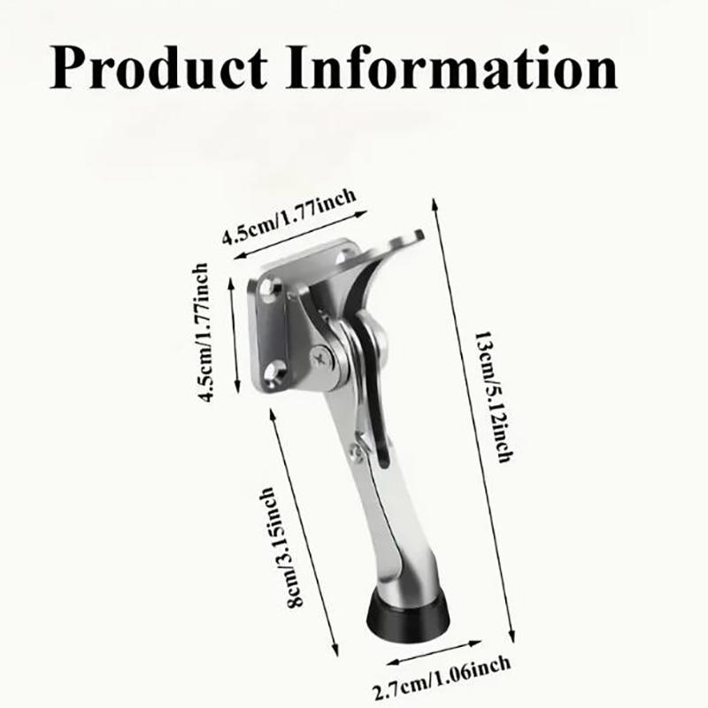 Foot-Activated Door Stop Heavy-Duty Commercial Door Holder for Shop Office and Home Use