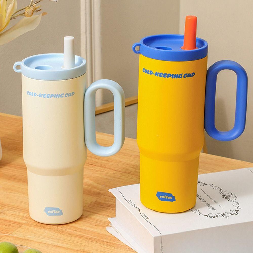 720ml Outdoor Insulated Mug Leak Proof Drinking Straw Cup  Kitchen Supplies