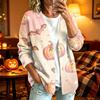 Women's Casual Long Sleeve Jacket with Halloween Print for Fall Daily Wear