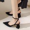 Fashion 2025 Fashion Ladies Shoes Buckle Strap Women's High Heels New Shallow Office and Career Hot Sale Best Seller Closed Toe Sandals