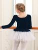 Young Girls' Ballet Leotards, Thick fuzz Dance Dress, Tulle Skirt For Ballerina, Dancing Practice Clothes Performance Outfits