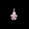 1 st Mini Reiki Healing Naturlig Sten Hänge, Pojke Flicka Form Kristall Agat Ametist Ädelstenar Berlocker för Smyckestillverkning DIY Halsbandstillbehör 20×16mm