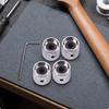 4 Pieces Guitar Tuner Knob with Wrench Knurled Hardware Universal for Guitarists