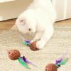 Catnip for Cats Fun Hedgehog Shaped Kitten Game with Tail And Bell Stimulating Cat Toys for Mental Stimulation Post Indoor
