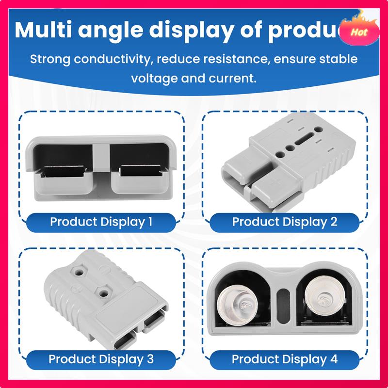 2 Pieces Of Quick Connect Plug 175A 600V Battery Quick Connector Power Plug Winch Connection For Maximum 1AWG Wire