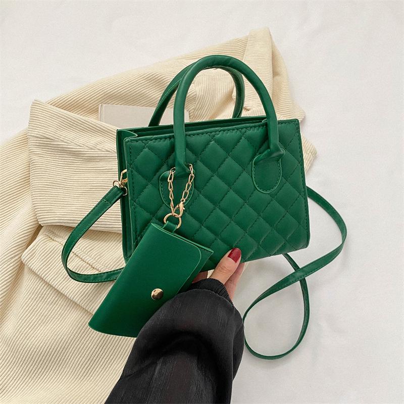 

Сумка Жіноча осінь 2024 Нова мода Проста маленька квадратна сумка Повсякденна приміська сумка через плече Жіноча портативна сумка через плече зелений