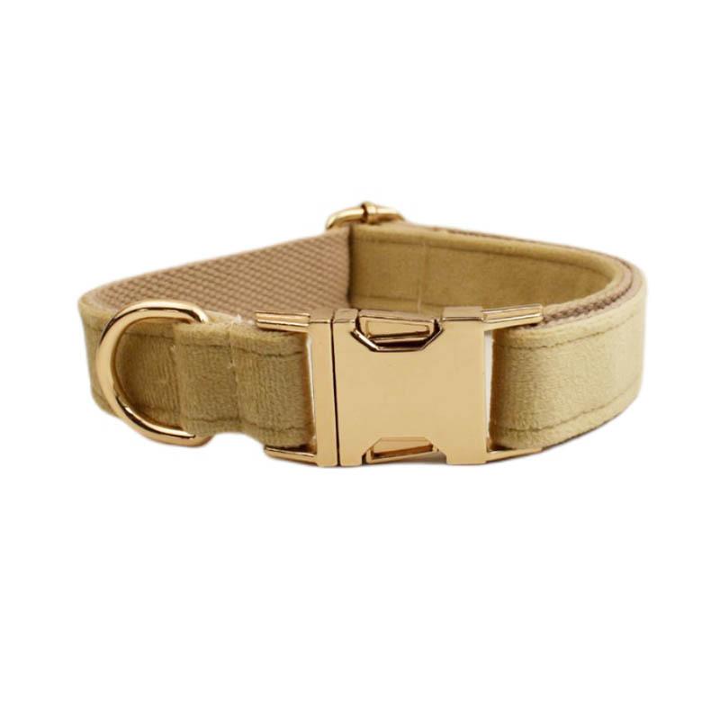 Nude flannel pet collar, leash dog chain anti-break-free dog chain harness dog leash dog collar XS