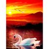 5D DIY Diamond Painting Dusk View Diamond Embroidery Swan Animal Cross Stitch Full Round Drill Manual Art Home Decor Gift
