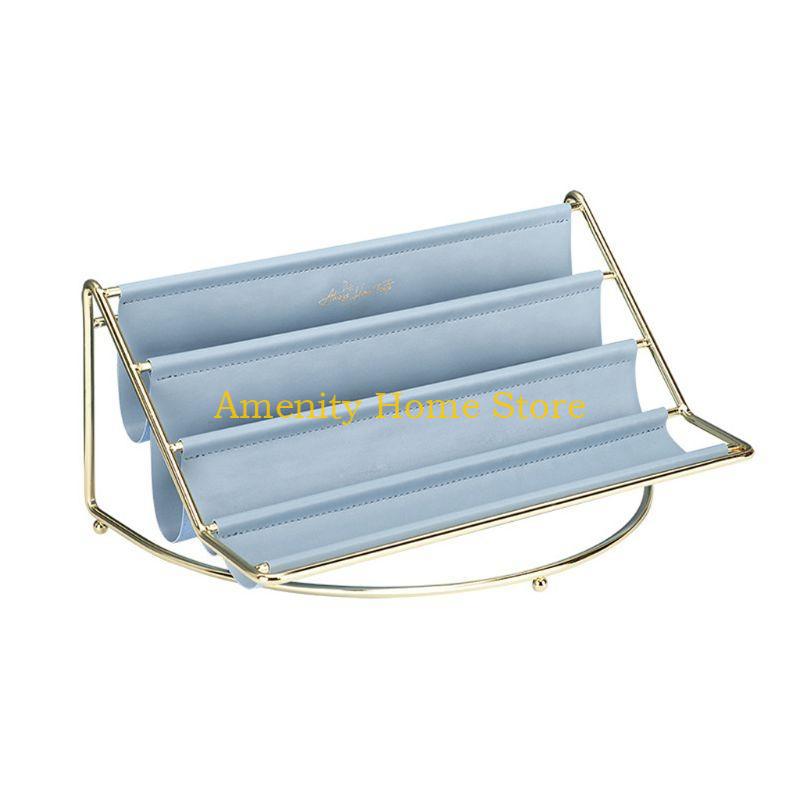 F26C Nordic Multilayer Iron Leather Storage Tray for Jewelry Phone Keys Rack