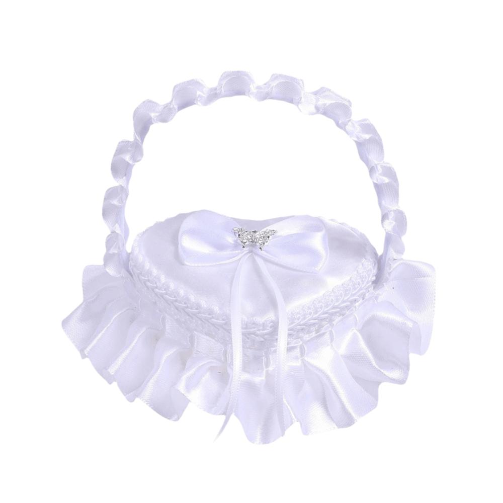 

Bowknot Bride Ring Basket Mini Ring Storage Box Exquisite Wedding Ring Box Valentines Day 4