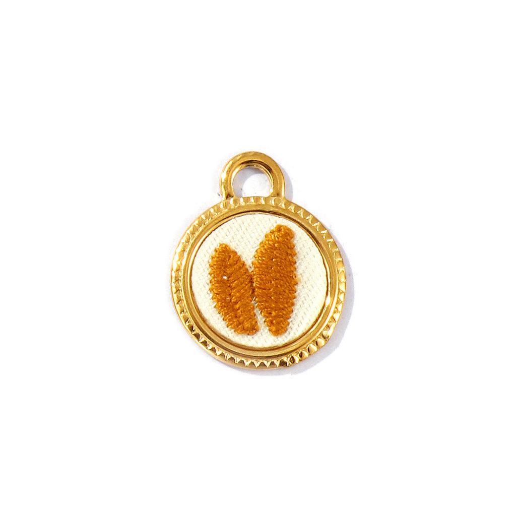 2Pcs Multicolor Geometric Flower Leaf Embroidered Charms 18K Gold Plated 304 Stainless Steel Pendant DIY Necklace Jewelry Making
